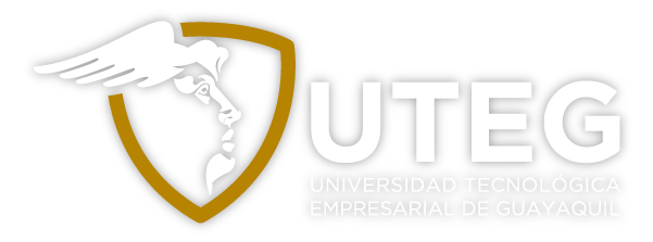 Logo Uteg blanco dorado